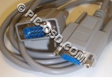 2M DB9 plug to DB9 socket cable
